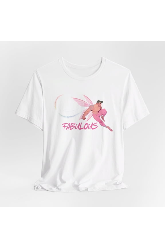 Fabulous Fairy Graphic Tee | Pride Rainbow Pixie Dust Shirt | Unisex Tee