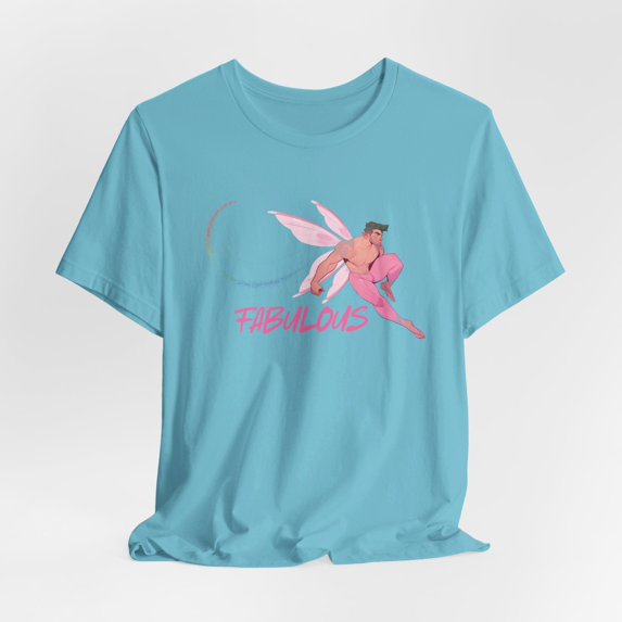 Fabulous Fairy Graphic Tee | Pride Rainbow Pixie Dust Shirt | Unisex Tee