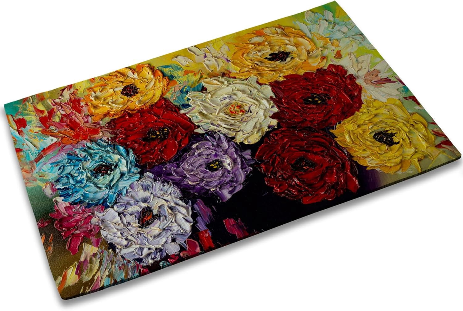 Fabulous Flowers Doormat Entrance Rugs Indoor,Spring Decor Welcome Doormat,Non-Slip Carpet Rugs Floor Mat Decorative for Home/Bathroom/Kitchen/Indoor 17"x30"