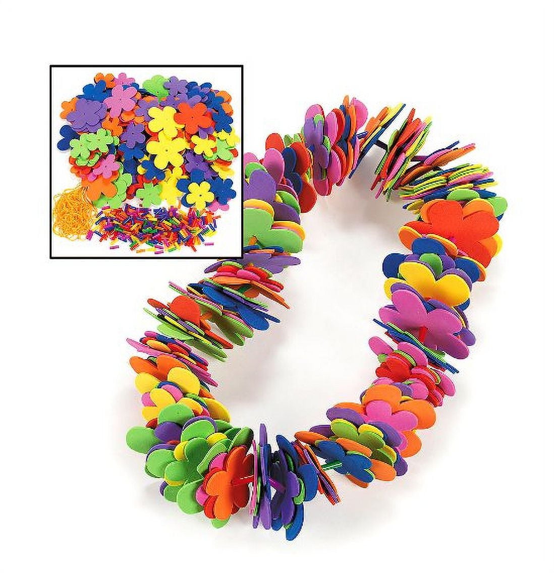 Fabulous Foam Flower Leis Craft Kits 12 Pieces