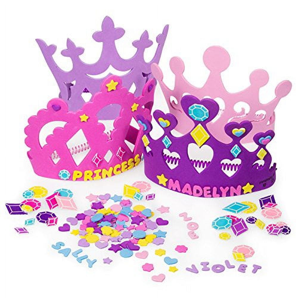  Craft Kit for Girls + 2 Princess Crowns to Decorate