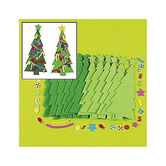 Fabulous Foam Tree Bookmarks - Craft Kits - 24 Pieces