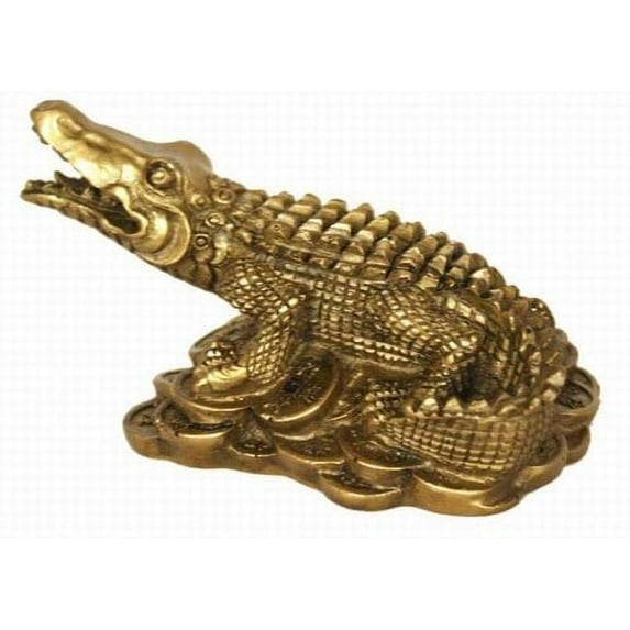 Fabulous Hong Tze Collection--Small Brass Color Aligator