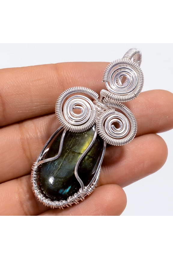 Fabulous Top Grade Qualite 100% Natural Ruby Zoisite Oval Shape Vintage Style Handmade Jewelry 925 Steling Silver Pendant 2.5" WSJ-4921