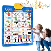 Faburo Electronic Alphabet Poster Toddler Learning Toys,Electronic Alphabet Wall Chart, Toys for Ages 3-6, Blue