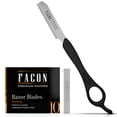 thumbnail image 1 of Facón Professional Hair Styling Thinning Texturizing Cutting Feather Razor + 10 Replacement Blades, 1 of 9