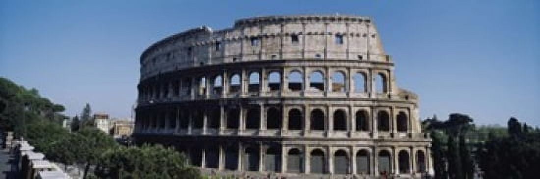 Facade Of The Colosseum Rome Italy Canvas Art - Panoramic Images (18 x 6)