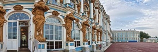 Facade of Catherine Palace Tsarskoye Selo St Petersburg Russia Canvas Art - Panoramic Images (36 x 12)