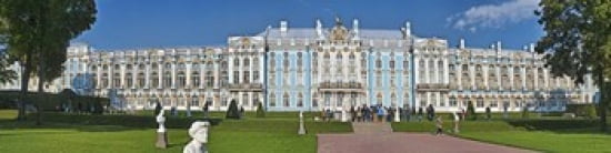 Facade of Catherine Palace Tsarskoye Selo St Petersburg Russia Canvas Art - Panoramic Images (40 x 10)