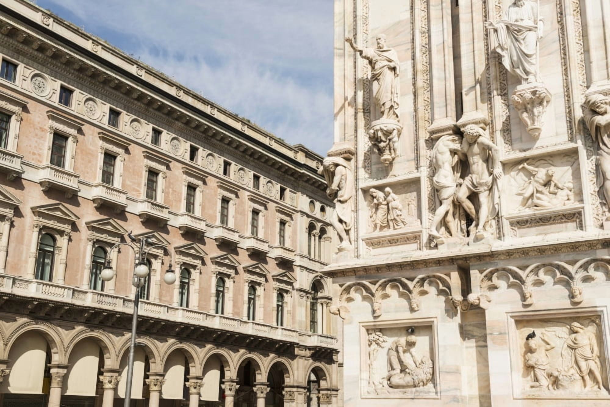 Facade of Milan Cathedral Milan Lombardy Italy Canvas Art - Mats Silvan  Design Pics (19 x 12)