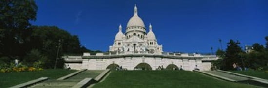 Facade of a basilica Basilique Du Sacre Coeur Paris France Canvas Art - Panoramic Images (36 x 12)
