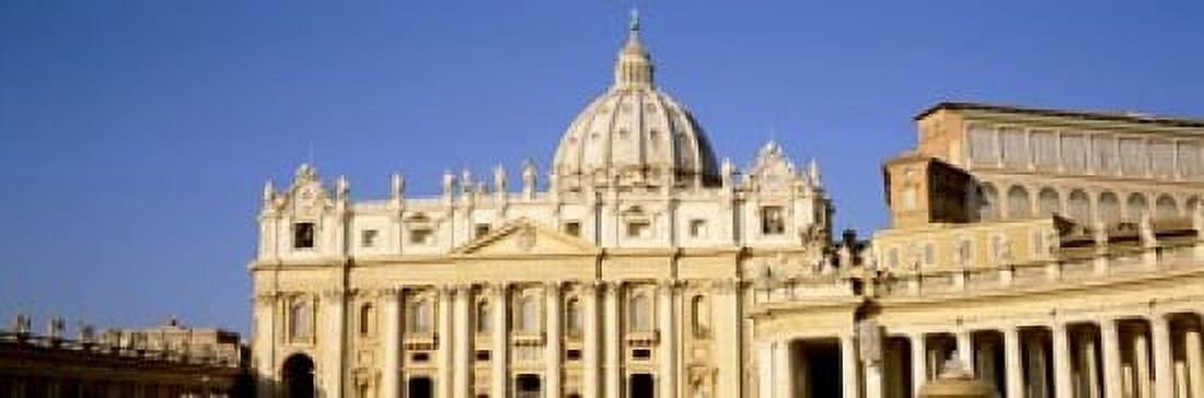 Facade of a basilica St Peters Basilica St Peters Square Vatican City Rome Lazio Italy Canvas Art - Panoramic Images (18 x 6)