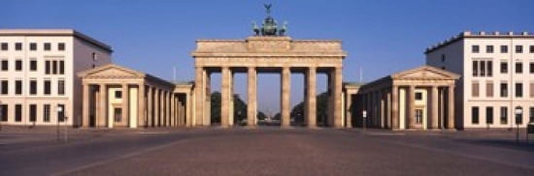 Facade of a building Brandenburg Gate Berlin Germany Canvas Art - Panoramic Images (18 x 6)