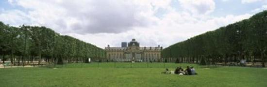 Facade of a building Ecole Militaire Place Joffre Eiffel Tower Paris Ile-de-France France Canvas Art - Panoramic Images (36 x 12)