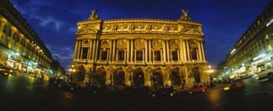 Facade of a building Opera House Paris France Canvas Art - Panoramic Images (15 x 6)