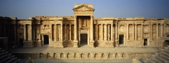 Facade of a building Palmyra Syria Canvas Art - Panoramic Images (30 x 12)