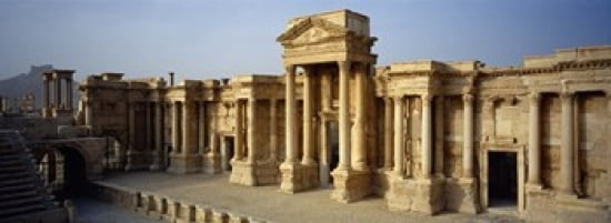 Facade of a building Palmyra Syria Canvas Art - Panoramic Images (36 x 13)