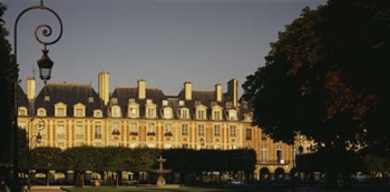 Facade of a building Place des Vosges Paris France Canvas Art - Panoramic Images (24 x 12)