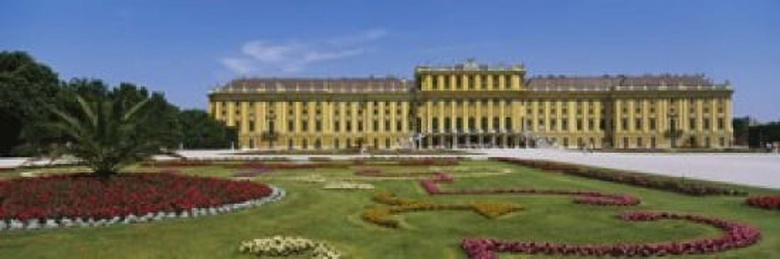 Facade of a building Schonbrunn Palace Vienna Austria Canvas Art - Panoramic Images (18 x 6)