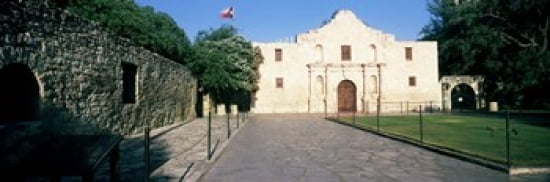 Facade of a building The Alamo San Antonio Texas USA Canvas Art - Panoramic Images (36 x 12)