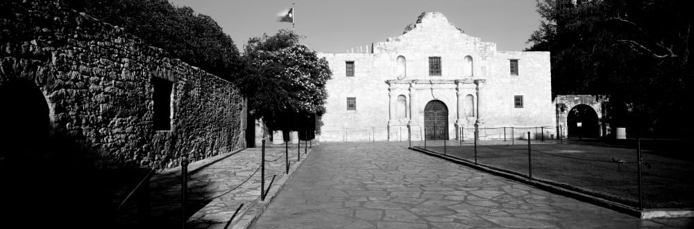 Facade of a building The Alamo San Antonio Texas USA Canvas Art - Panoramic Images (6 x 18)