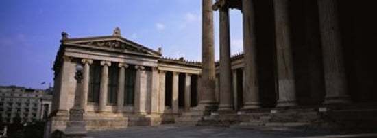 Facade of a building University Of Athens Athens Greece Canvas Art - Panoramic Images (36 x 13)