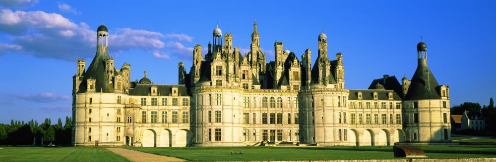 Facade of a castle Chateau De Chambord Chambord Loire Valley France Canvas Art - Panoramic Images (27 x 9)