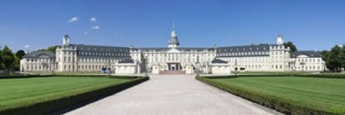 Facade of a castle Karlsruhe Castle Karlsruhe Baden-Wurttemberg Germany Canvas Art - Panoramic Images (18 x 6)