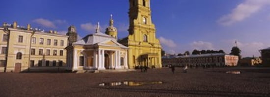 Facade of a cathedral Peter and Paul Cathedral Peter and Paul Fortress St Petersburg Russia Canvas Art - Panoramic Images (36 x 13)