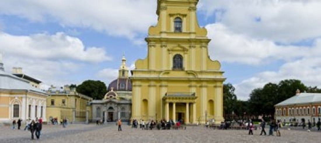Facade of a cathedral Peter and Paul Cathedral Peter and Pauls Fortress St Petersburg Russia Canvas Art - Panoramic Images (15 x 7)