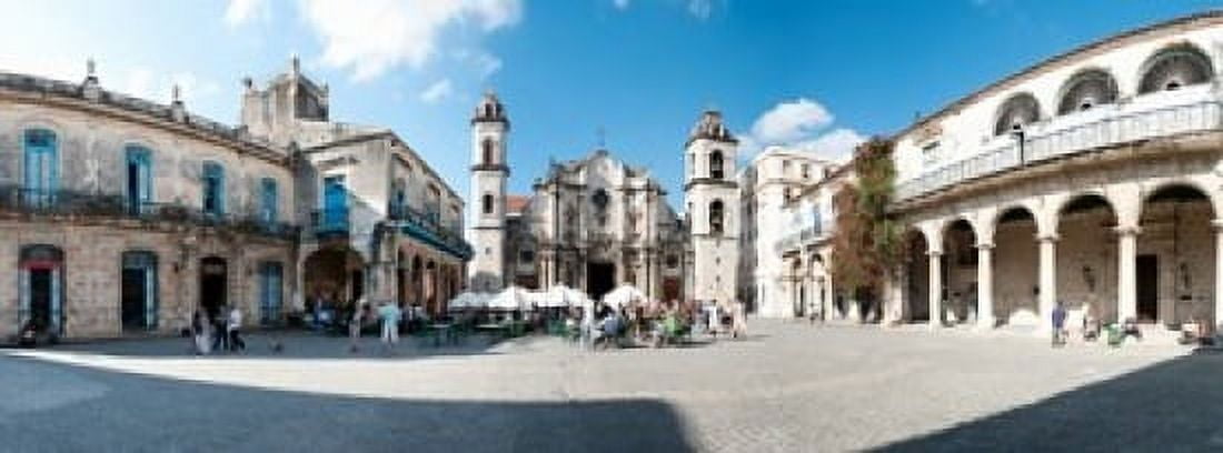 Facade of a cathedral Plaza De La Catedral Old Havana Havana Cuba Canvas Art - Panoramic Images (30 x 12)