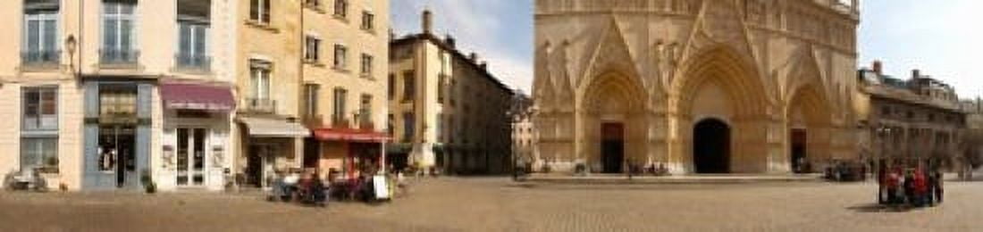 Facade of a cathedral St Jean Cathedral Lyon Rhone Rhone-Alpes France Canvas Art - Panoramic Images (40 x 10)