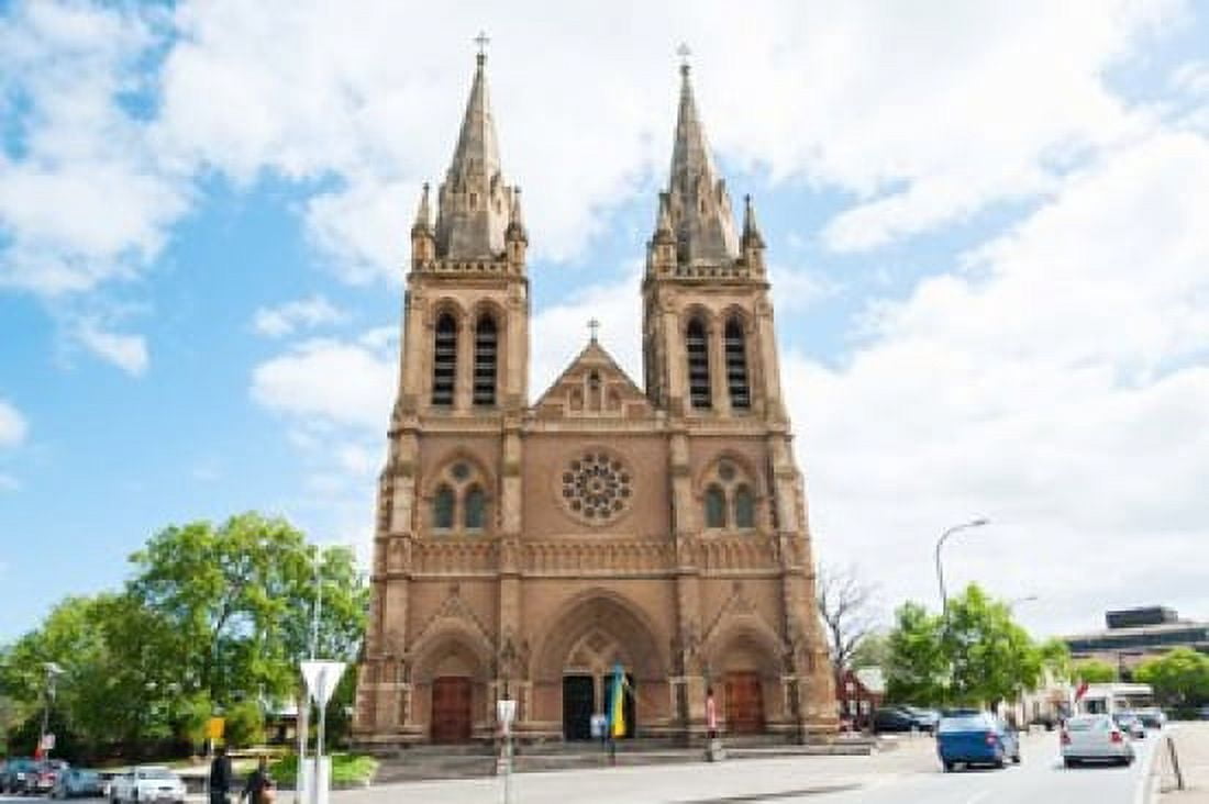 Facade of a cathedral St Peters Cathedral Adelaide South Australia Australia Canvas Art - Panoramic Images (36 x 24)