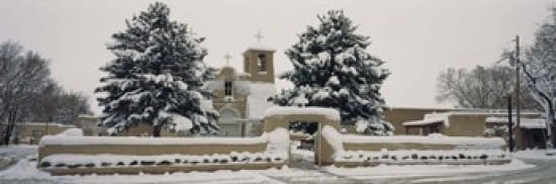 Facade of a church San Francisco de Asis Church Ranchos de Taos Taos New Mexico USA Canvas Art - Panoramic Images (18 x 6)