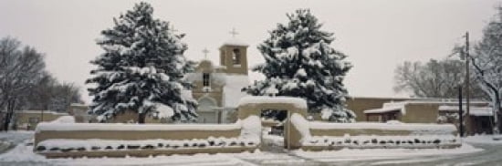 Facade of a church San Francisco de Asis Church Ranchos de Taos Taos New Mexico USA Canvas Art - Panoramic Images (36 x 12)
