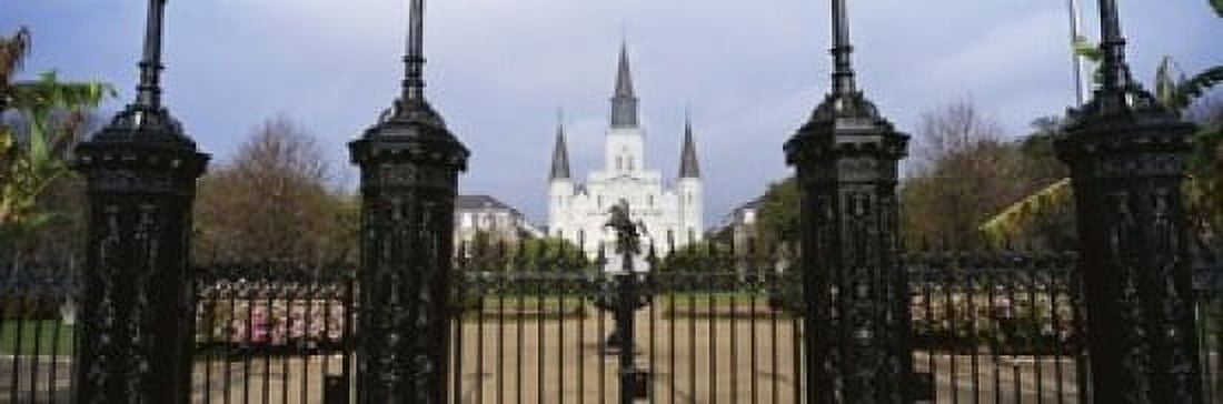 Facade of a church St Louis Cathedral New Orleans Louisiana USA Canvas Art - Panoramic Images (36 x 12)