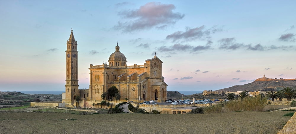 Facade of a church on a hill Basilica of the National Shrine of the Blessed Virgin of Ta Pinu Gozo Malta Canvas Art - Panoramic Images (7 x 15)