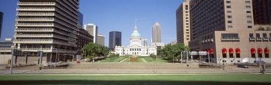Facade of a courthouse Old Courthouse St Louis Missouri USA Canvas Art - Panoramic Images (36 x 12)