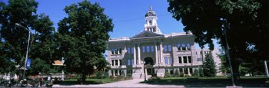 Facade of a government building Missoula County Courthouse Missoula Montana USA Canvas Art - Panoramic Images (18 x 6)