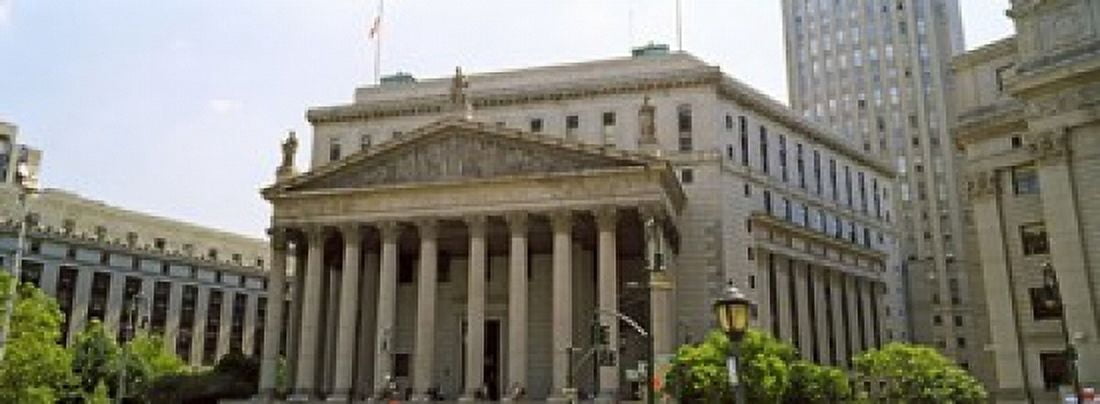 Facade of a government building US Federal Court New York City New York State USA Canvas Art - Panoramic Images (18 x 7)