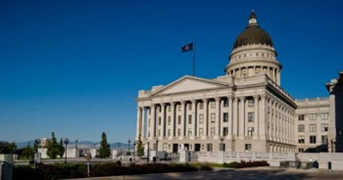 Facade of a government building Utah State Capitol Building Salt Lake City Utah USA Canvas Art - Panoramic Images (36 x 19)