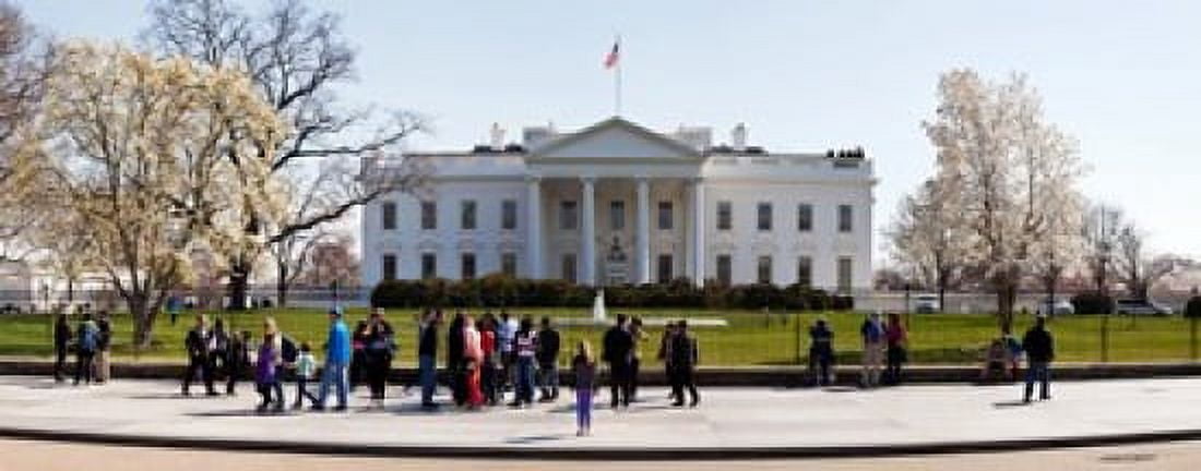 Facade of a government building White House Washington DC USA Canvas Art - Panoramic Images (15 x 6)