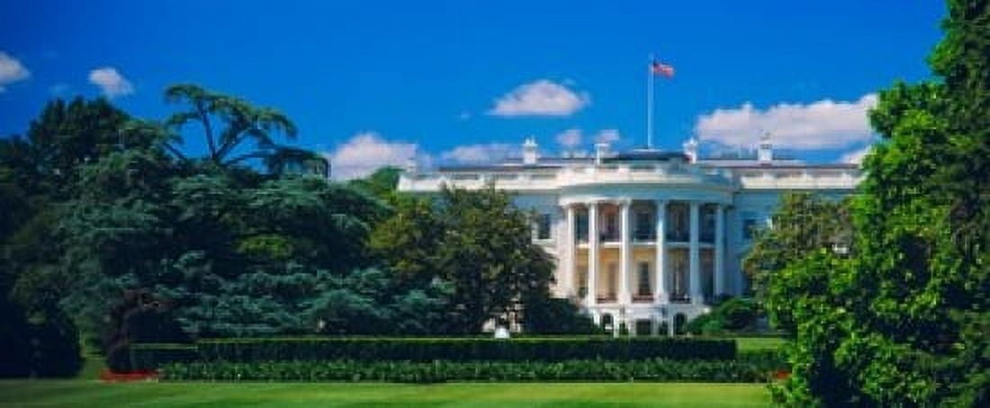 Facade of a government building White House Washington DC USA Canvas Art - Panoramic Images (15 x 6)