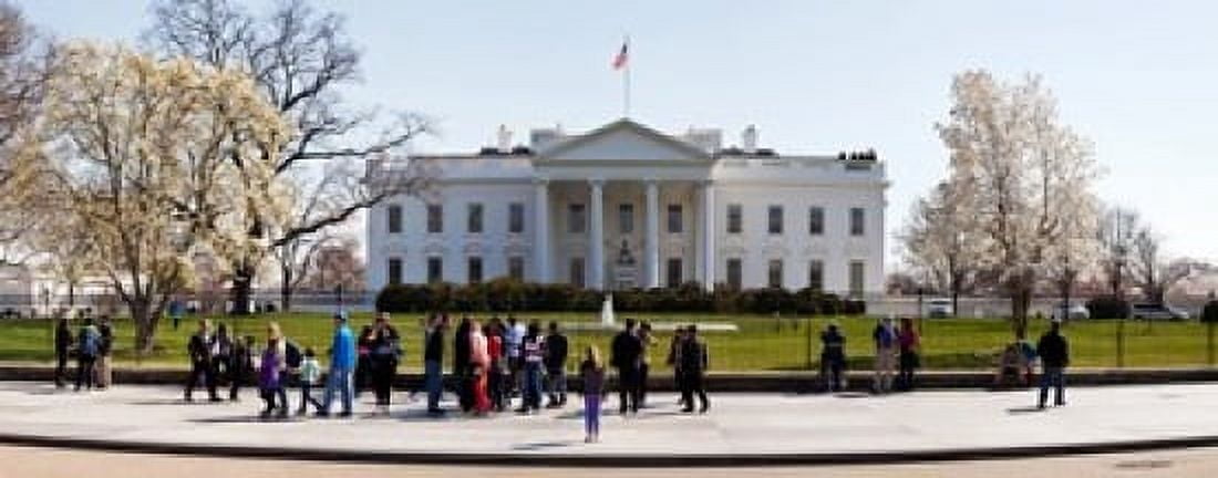 Facade of a government building White House Washington DC USA Canvas Art - Panoramic Images (30 x 12)