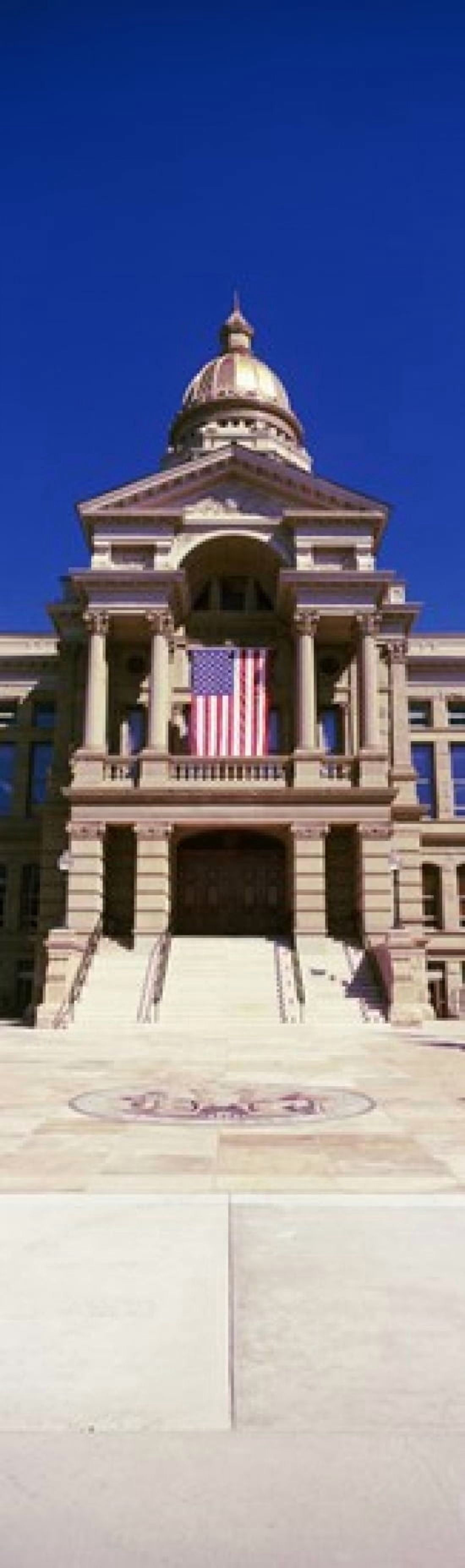 Facade of a government building Wyoming State Capitol Cheyenne Wyoming USA Canvas Art - Panoramic Images (15 x 5)