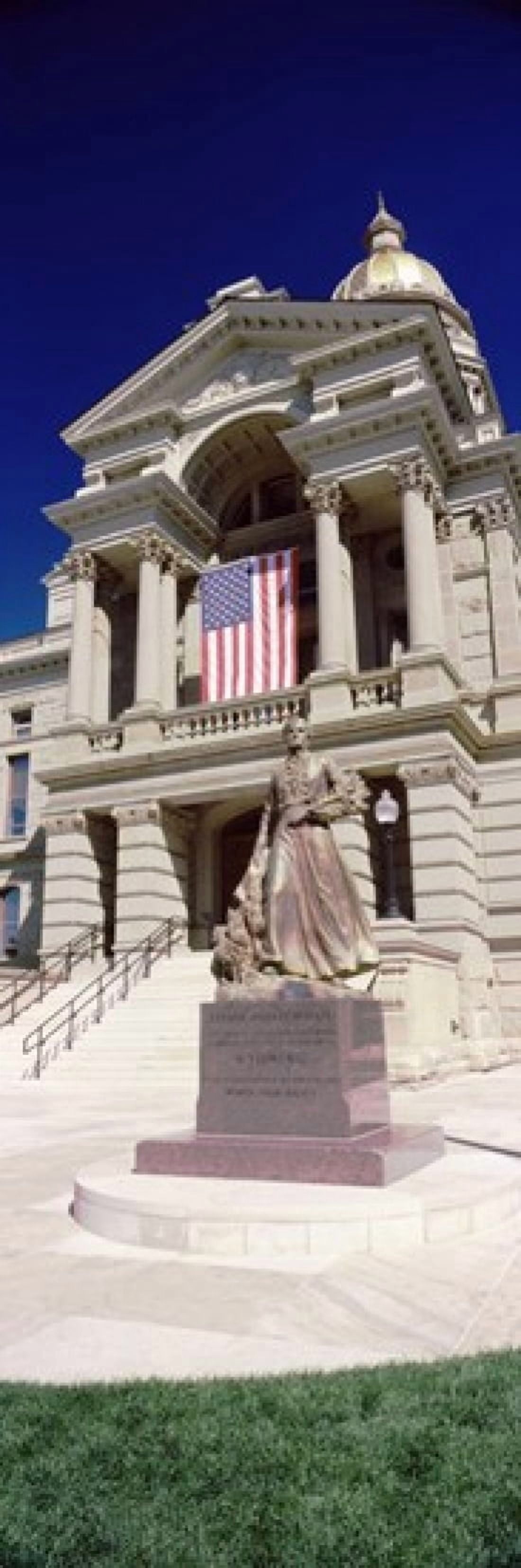Facade of a government building Wyoming State Capitol Cheyenne Wyoming USA Canvas Art - Panoramic Images (18 x 6)