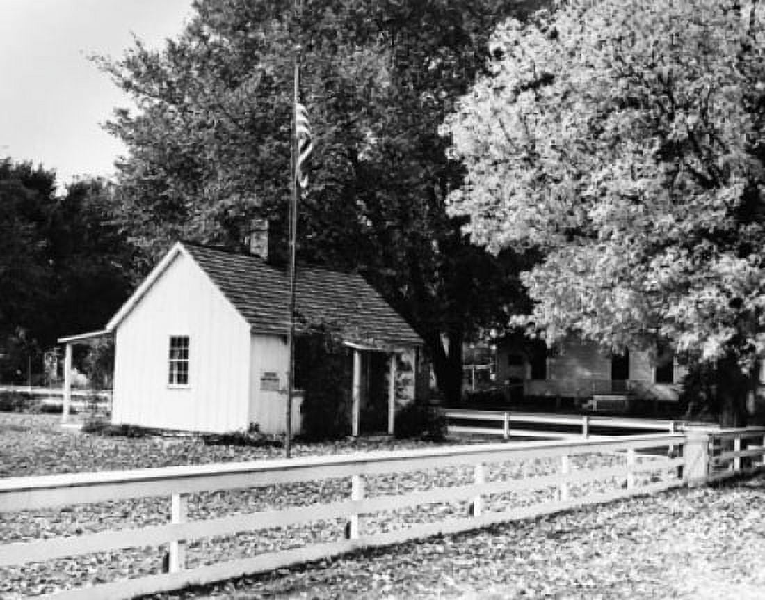 Facade of a house Birthplace of Herbert Hoover West Branch Iowa USA Canvas Art - (18 x 24)