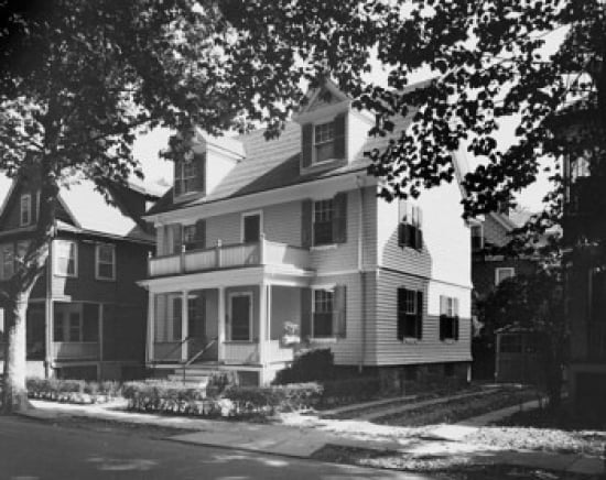Facade of a house Birthplace of John F Kennedy Brookline Massachusetts USA Canvas Art - (18 x 24)