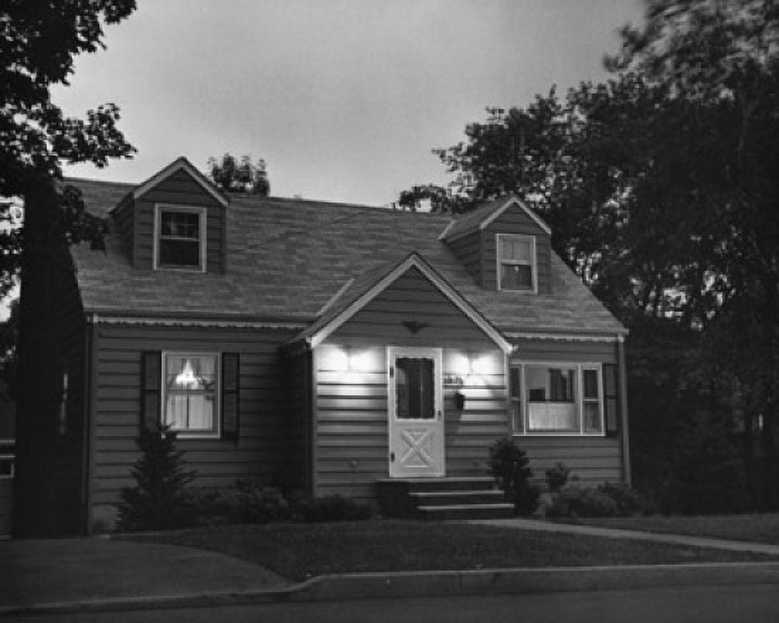 Facade of a house Canvas Art - (24 x 36)