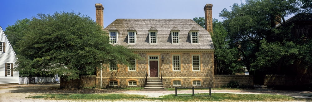 Facade of a house Colonial Williamsburg Williamsburg Virginia USA Canvas Art - Panoramic Images (12 x 36)
